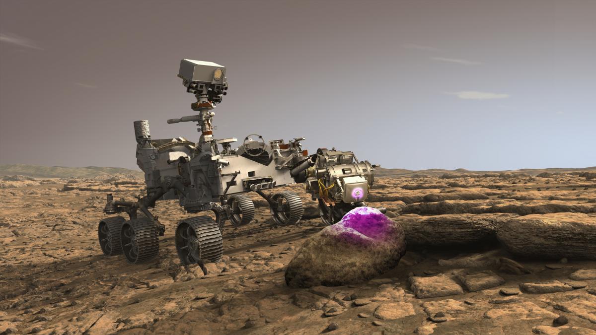 Image of Perseverance's PIXL at Work on Mars (Illustration)