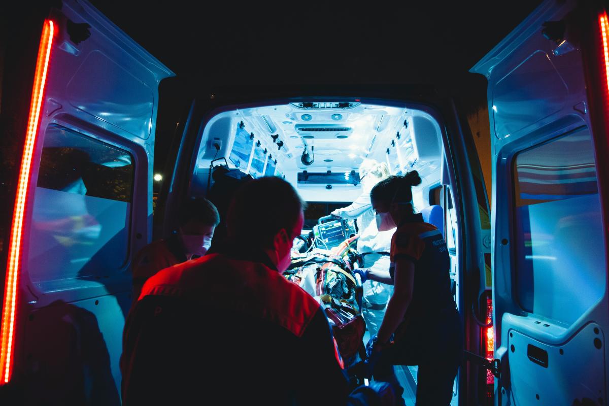 image of inside an ambulance