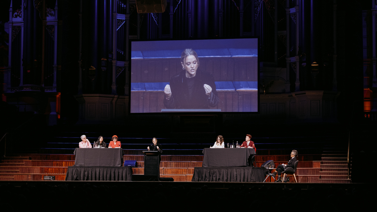 Annabel Crabb, David Marr, Matilda Boseley, Rhys Nicholson, Justine Rogers and Jennifer Wong. Adjudicated by Yumi Stynes. On Stage