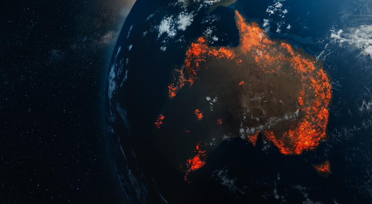 Photo of Australia on fire from space
