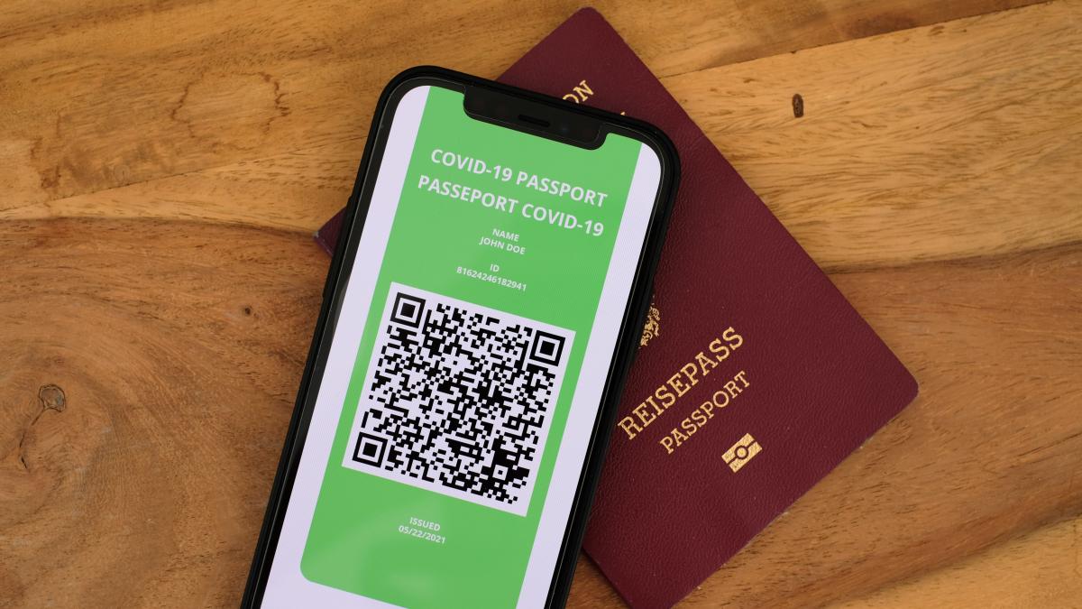 QR code on a phone 