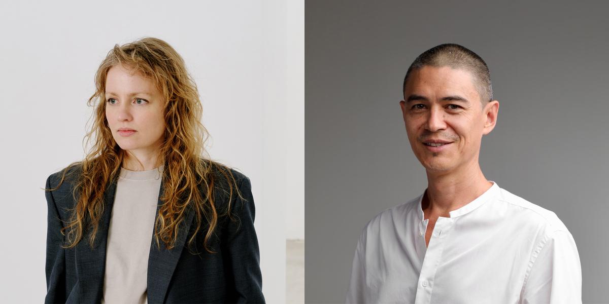 Portraits of curators Stefanie Hessler and David Teh