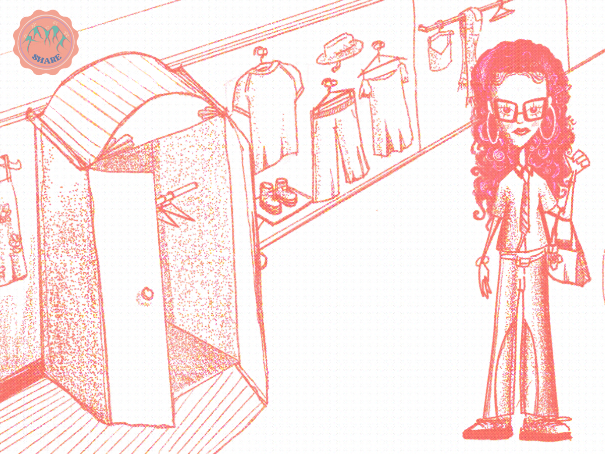 Illustration of clothing market