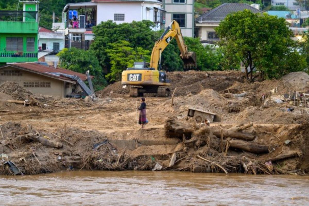 photo of a flooded river